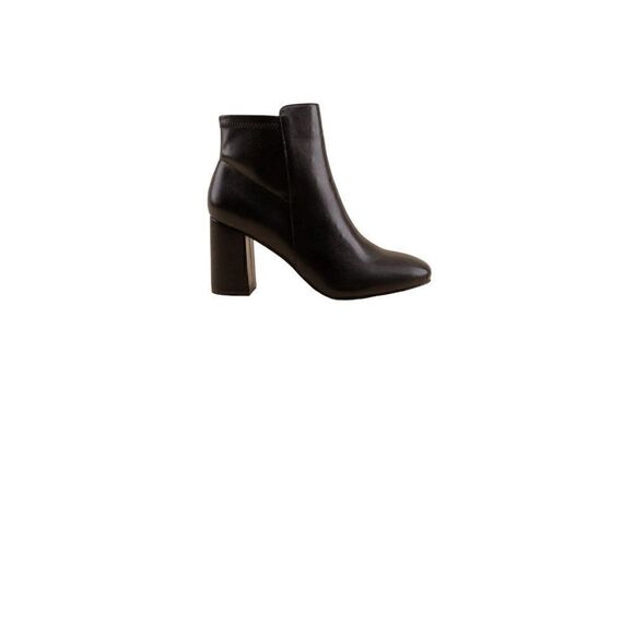 MIA Carla Black Ankle Bootie Block Heel Zipper Closure - Picture 3 of 8